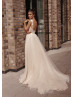 Beaded Lace Tulle Corset Back Popular Wedding Dress